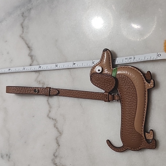 Kate Spade Dog Bag Charm Dachshund Novelty Leather Charm - Picture 4 of 4